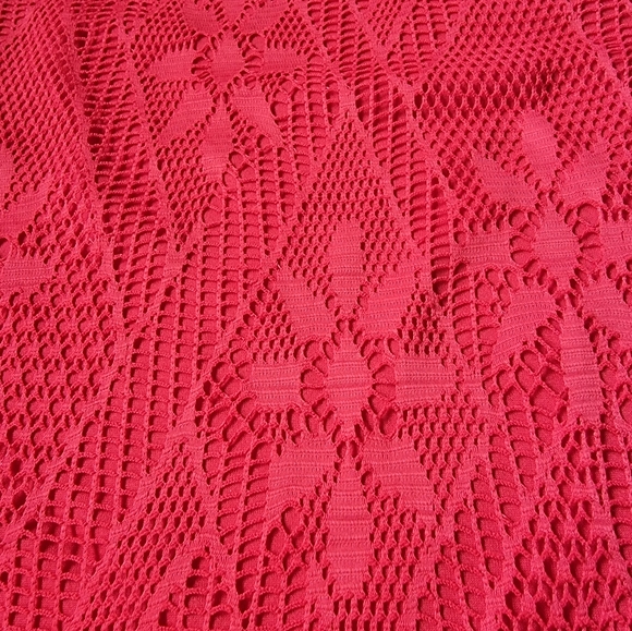 J. Janet Red Floral Lace T-Shirt - Picture 8 of 8